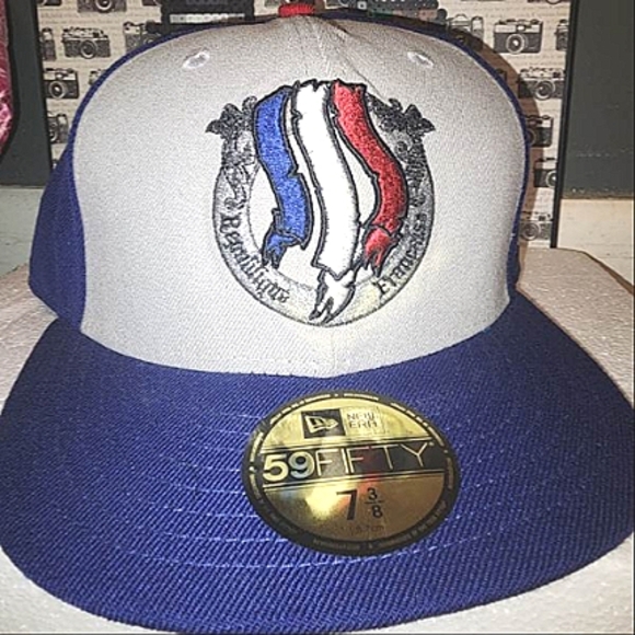 🎇🎇🇫🇷 Viva la France Francaise World Cup New Era cap, 59Fifty, 7 3/8", B/Grey - Picture 1 of 6